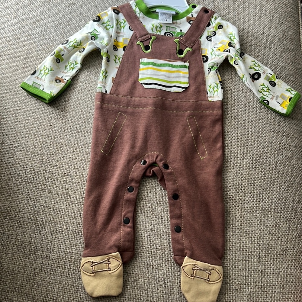 0-3M Baby Overalls Footie